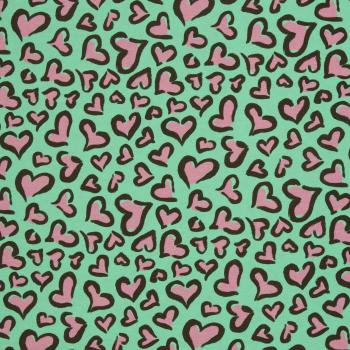 French Terry Hearts Mint by Swafing von Christiane Zielinski